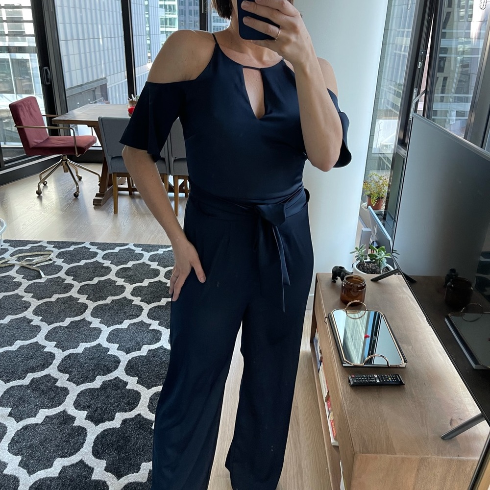 Next UK - Navy Satin Jumpsuit - Picture 11 of 11